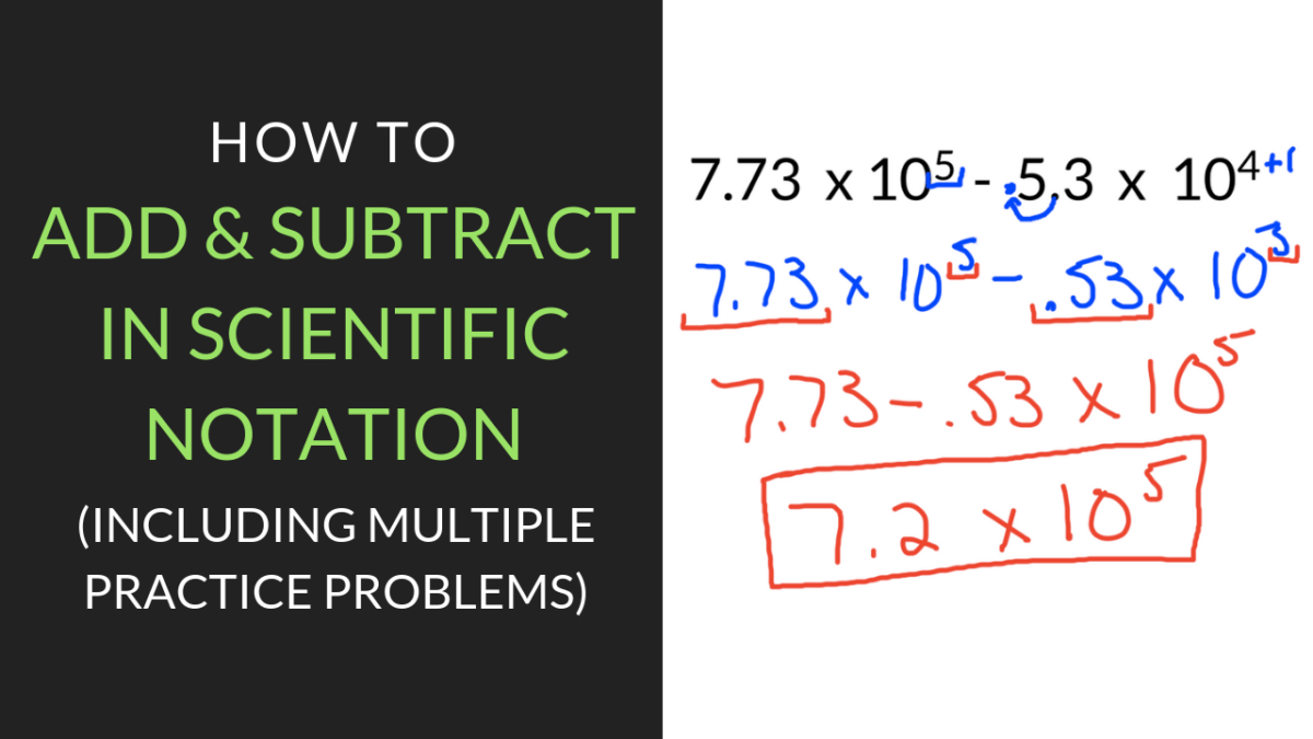 22 Easy Steps for Adding and Subtracting in Scientific Notation With Adding Subtracting Scientific Notation Worksheet