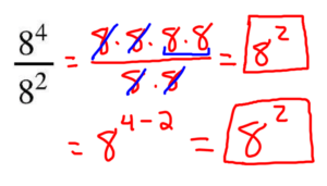 Quotient Rule for Exponents Solution