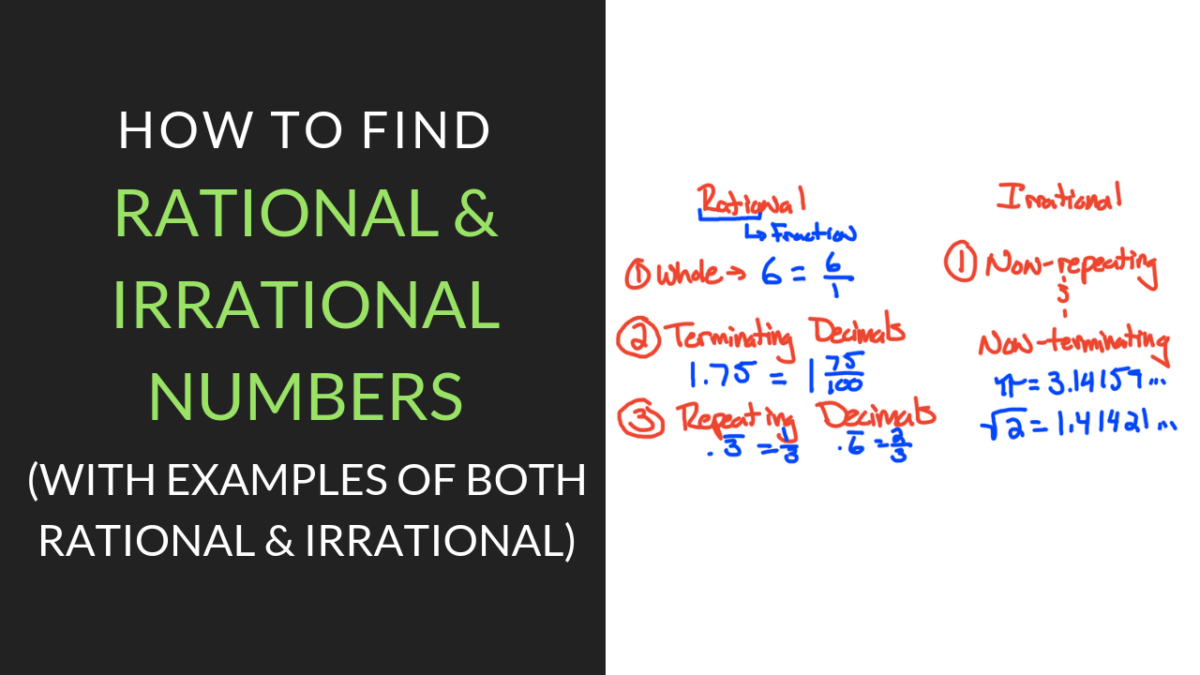  Rational And Irrational Numbers Worksheet Difference And Examples