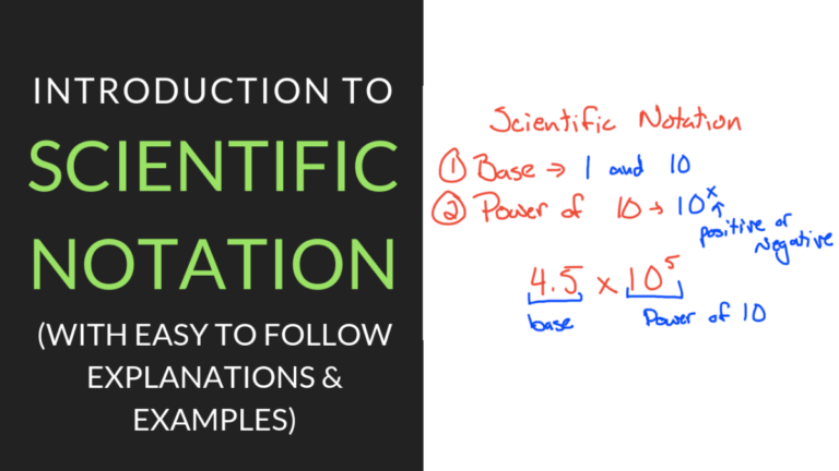 Scientific Notation Worksheet, Examples, And Definition