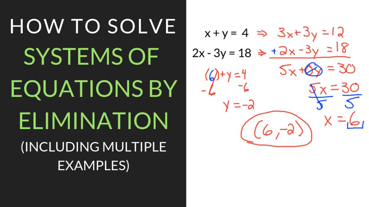 assignment solve each system by elimination