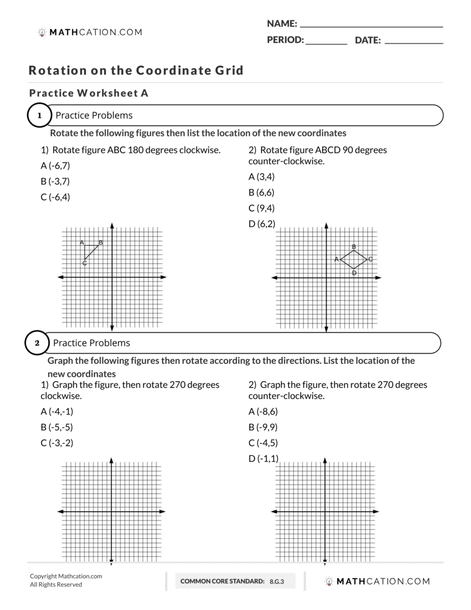 Rotation Rules: Everything you Need to Know - Mathcation Throughout Rotations Worksheet 8th Grade