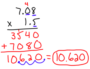 How to Multiply Decimals Solution