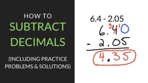 How to Subtract Decimals