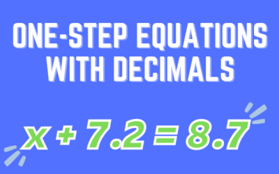 One Step Equations with Decimals Quiz